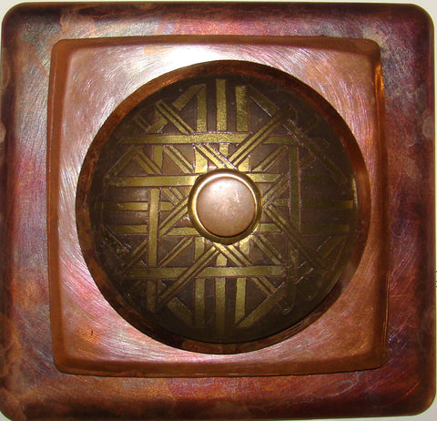 Haiku Doorbell Copper W/ Brass Crystal