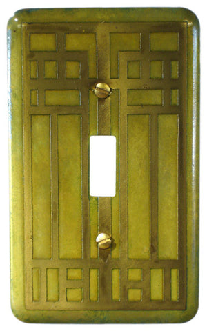 Etched Single Brass Verde Frank