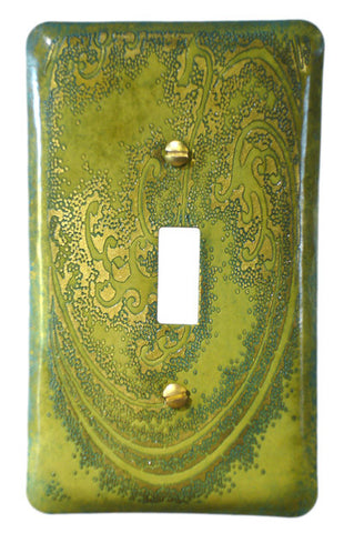 Etched Single Brass Verde Wave