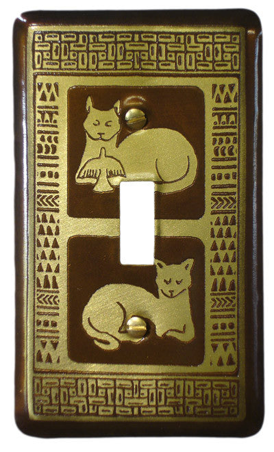 Etched Single Brass Peace Cats