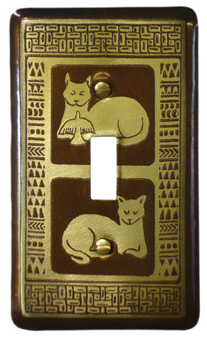 Etched Single Brass Peace Cats