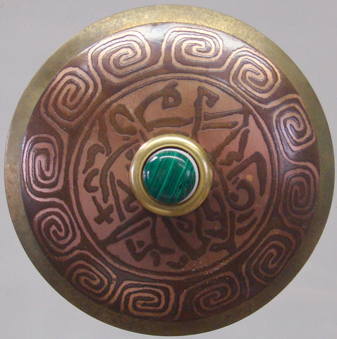 Round DoorBell Brass W/ Copper Order & Chaos