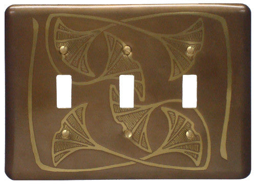 Etched Triple Brass Gingko