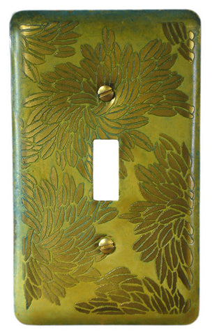 Etched Single Brass Verde Flora