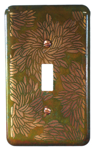 Etched Single Copper  Verde Flora
